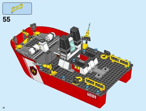 Lego Fire Boat - 60109 (2016) - Fire Boat BI 3019/72+4*,60109 3/3V29