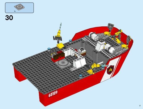 Lego Fire Boat - 60109 (2016) - Fire Boat BI 3019/72+4*,60109 3/3V29