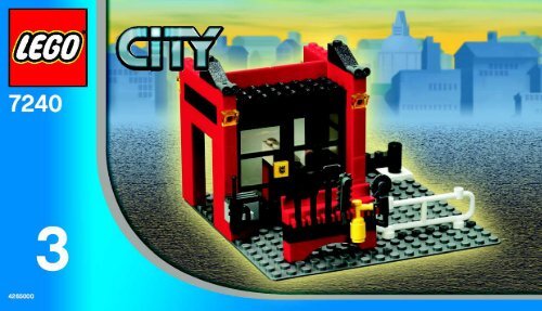 Lego Fire Station &amp; Base Plate - 66107 (2006) - Fire Station &amp; Base Plate BUILDINGINSTR. 7240/3