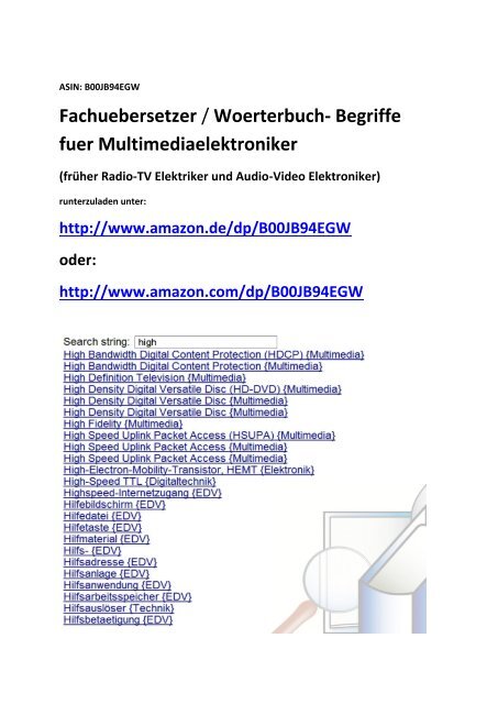 Newsletter fuer Multimediaelektroniker-Ausbilder: deutsch-englisch Woerterbuch Unterhaltungselektronik (Lernhilfe)