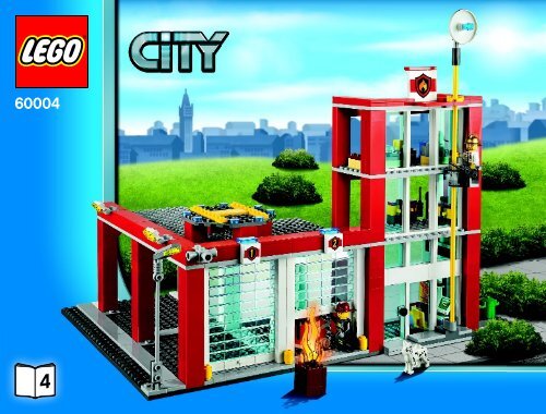 Lego Fire Station 60004 2013 4x4 Fire Truck BI 3019 64 4 60004 V39