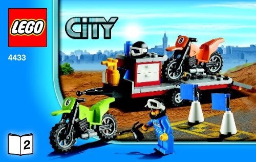 Lego Dirt Bike Transporter 4433 2012 Ambulance BI 3004 36 4433 V. 29 110 2 2