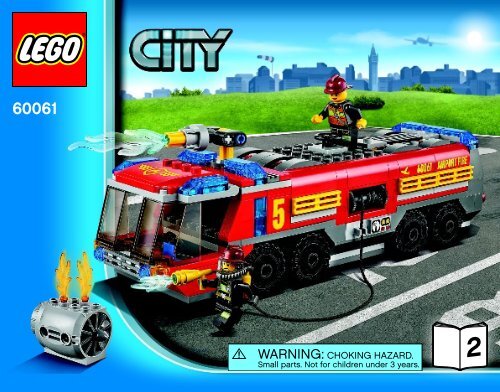 Lego Airport Fire Truck - 60061 (2013) - Race Car BI 3018 / 24 -60061 V39  2/2