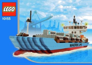 Lego Maersk Line Container Ship - 10155 (2010) - Maersk Sealand Container Ship BULDING INSTR 1033, 10155