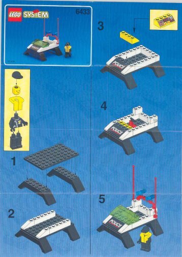 Lego Police Harbour Patrol - 6433 (1999) - Water Plane Chase BUI.IN.6433 UPPER BRIDGE 2/2