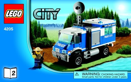 Lego Off-road Command Center - 4205 (2012) - POLICE W. 2 ROAD PLATES BI 3004/80+4*- 4205 V39 2/3
