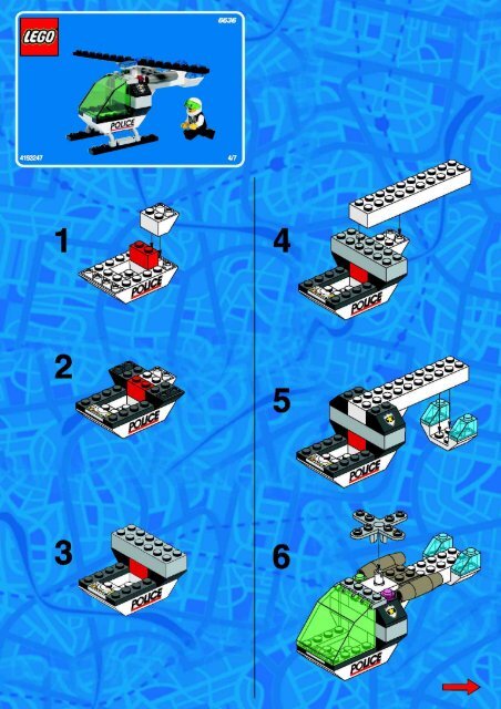 Lego POLICE HEADQUARTER - 6636 (2002) - Super Pack BI 6636 HELICOPTER 4/7