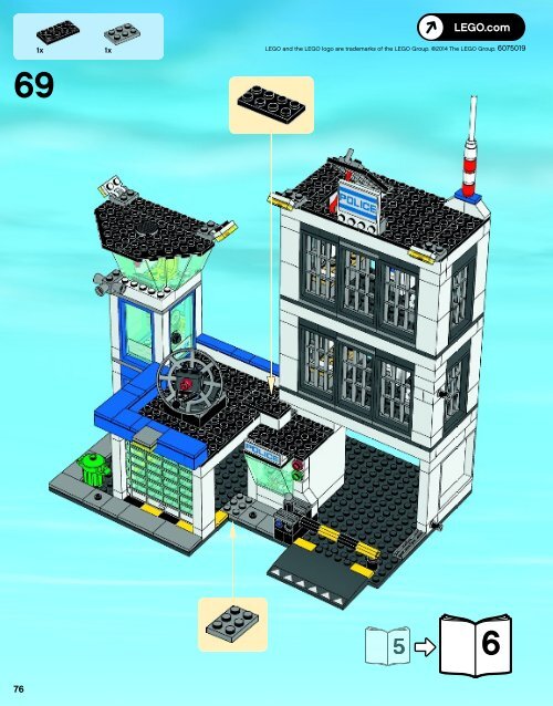 Lego Police Station - 60047 (2014) - Police Patrol BI 3016/72+4  60047 5/6 V29