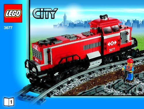 Lego Red Cargo Train - 3677 (2011) - Red Cargo Train BI 3009 76+4*-3677 V29/39 1/6