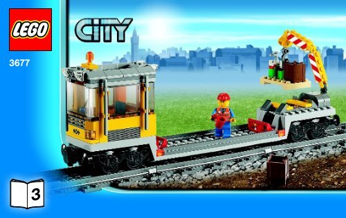 Lego Red Cargo Train - 3677 (2011) - Red Cargo Train BI 3004/48 - 3677  V29/39 3/