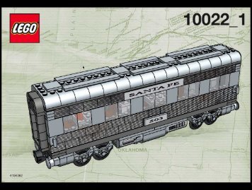 Lego Santa Fe Cars II - 10022 (2002) - PASSENGER TRAIN BUILD. INSTRUCTION 10022-1