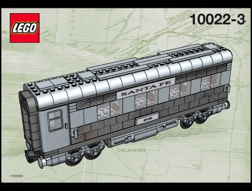 Lego Santa Fe Cars II - 10022 (2002) - PASSENGER TRAIN BUILDING INSTR. 10022-3