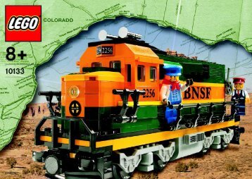 Lego Burlington Northern Santa Fe Locomotive - 10133 (2004) - Train Engine Shed BI, 10133
