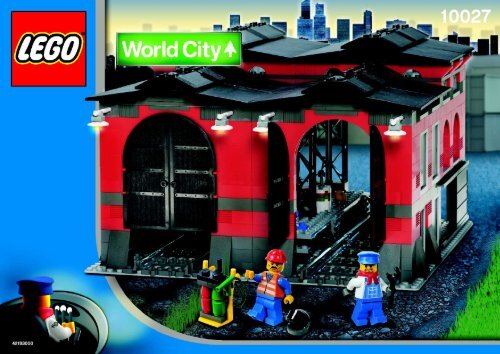 lego train engine shed