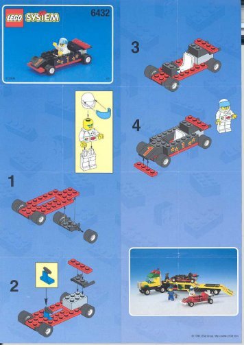 Lego Formula 1 Transporter - 6432 (1999) - LEGOÂ® Truck BUILD.INST.6432 RACER NO 1 3/4