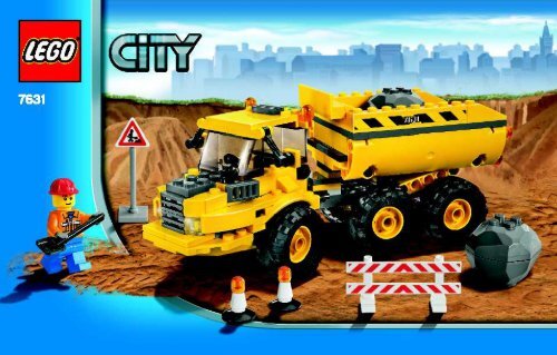 Lego Dump Truck - 7631 (2008) - Crawler Crane BUILD INSTR 3004, 7631 IN