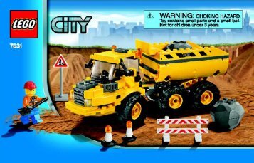 Lego Dump Truck - 7631 (2008) - DUMPER AND MINI DIGGER BUILD INSTR 3004, 7631 NA