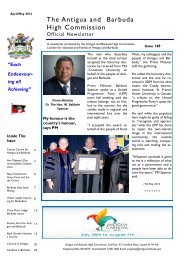 to download Newsletter 148 in PDF - Antigua and Barbuda