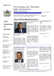 to download Newsletter 143 in PDF - Antigua and Barbuda