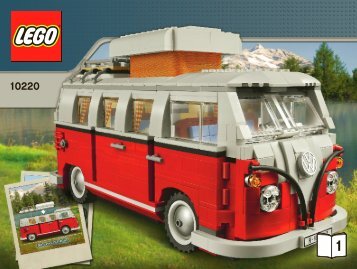 Lego Volkswagen T1 Camper Van - 10220 (2011) - Maersk Train BI 3009/80+4 -10220 V46/39 1/2