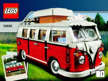 Lego Volkswagen T1 Camper Van - 10220 (2011) - Maersk Train BI 3009/80+4 - 10220 V110  1 / 2