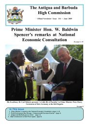 Click here to download Newsletter 134 in PDF - Antigua and Barbuda