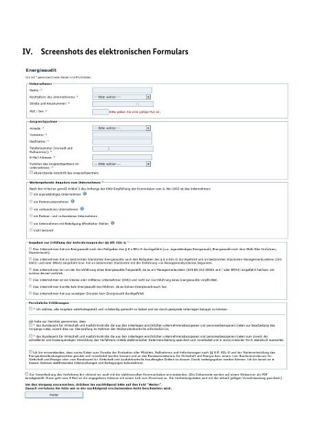 Benutzerhinweise zum elektronischen Formular "Nachweisführung für Unternehmen"