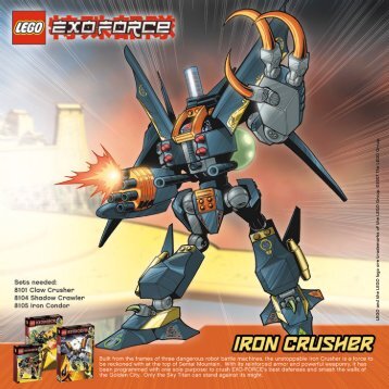 Lego Shadow Crawler - 8104 (2007) - Claw Crusher 8101 + 8104 + 8105 Combi model