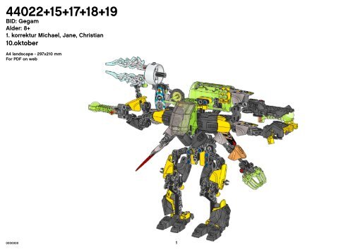 Lego EVO XL MACHINE - 44022 (2014) - FURNO JET MACHINE 44015 + 44017 +  44018 + 44019
