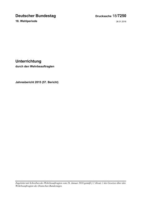 Deutscher Bundestag 18/7250 Unterrichtung