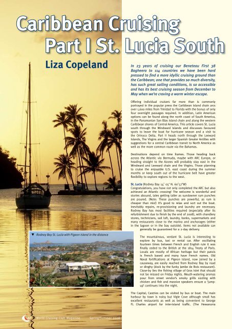 Caribbean Cruising Part I St. Lucia South Liza Copeland
