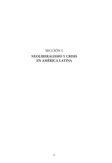 NEOLIBERALISMO EN AMÉRICA LATINA CRISIS TENDENCIAS Y ALTERNATIVAS