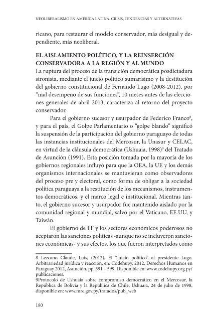 NEOLIBERALISMO EN AMÉRICA LATINA CRISIS TENDENCIAS Y ALTERNATIVAS