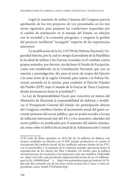 NEOLIBERALISMO EN AMÉRICA LATINA CRISIS TENDENCIAS Y ALTERNATIVAS