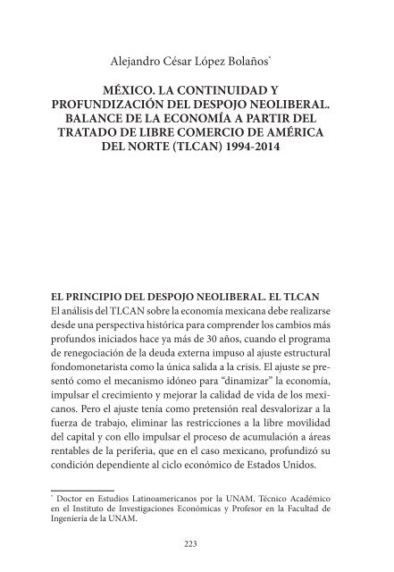 NEOLIBERALISMO EN AMÉRICA LATINA CRISIS TENDENCIAS Y ALTERNATIVAS