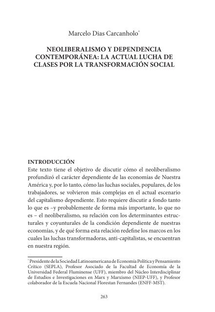 NEOLIBERALISMO EN AMÉRICA LATINA CRISIS TENDENCIAS Y ALTERNATIVAS