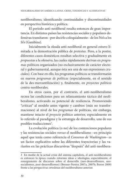 NEOLIBERALISMO EN AMÉRICA LATINA CRISIS TENDENCIAS Y ALTERNATIVAS