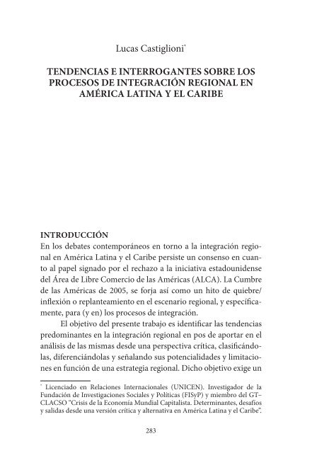 NEOLIBERALISMO EN AMÉRICA LATINA CRISIS TENDENCIAS Y ALTERNATIVAS