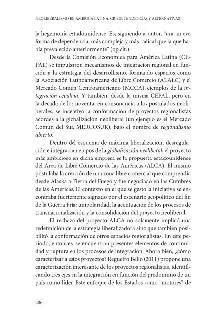 NEOLIBERALISMO EN AMÉRICA LATINA CRISIS TENDENCIAS Y ALTERNATIVAS