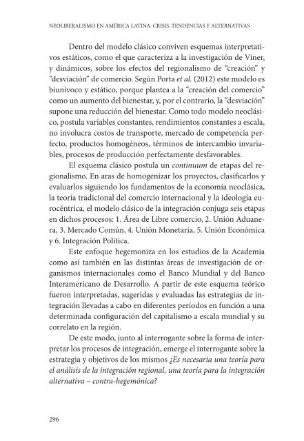 NEOLIBERALISMO EN AMÉRICA LATINA CRISIS TENDENCIAS Y ALTERNATIVAS