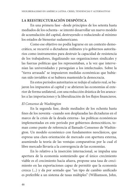 NEOLIBERALISMO EN AMÉRICA LATINA CRISIS TENDENCIAS Y ALTERNATIVAS