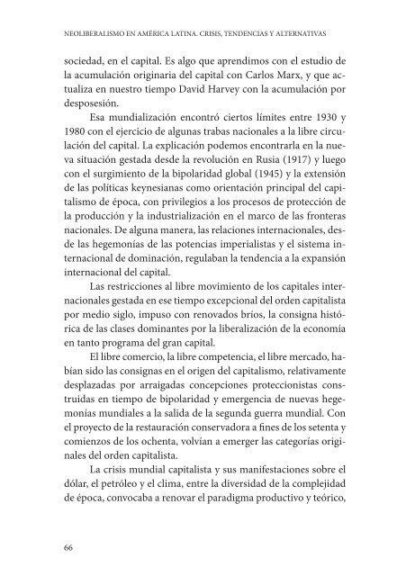 NEOLIBERALISMO EN AMÉRICA LATINA CRISIS TENDENCIAS Y ALTERNATIVAS