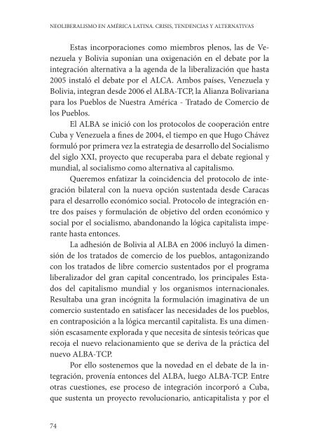 NEOLIBERALISMO EN AMÉRICA LATINA CRISIS TENDENCIAS Y ALTERNATIVAS