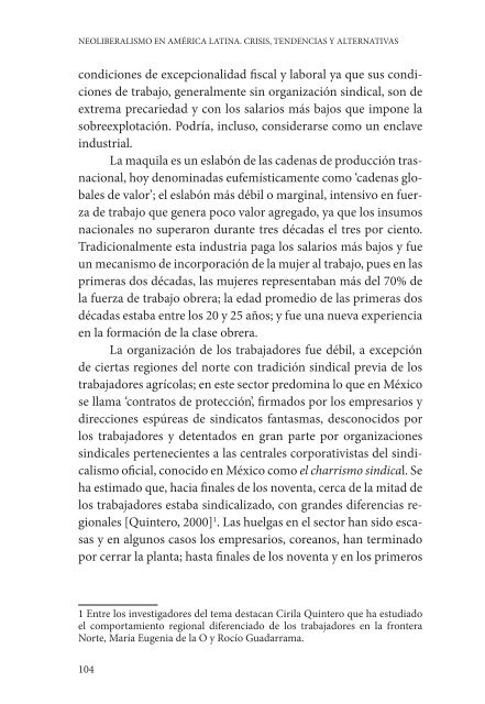 NEOLIBERALISMO EN AMÉRICA LATINA CRISIS TENDENCIAS Y ALTERNATIVAS