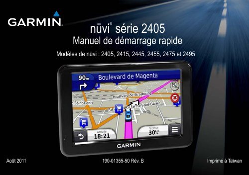 Garmin n&uuml;vi&reg; 2455LM, Australia and New Zealand - Manuel de d&eacute;marrage rapide