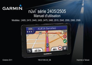 Garmin nÃ¼viÂ® 2455LM, Australia and New Zealand - Manuel d'utilisation