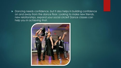 Build confidence trough dance classes