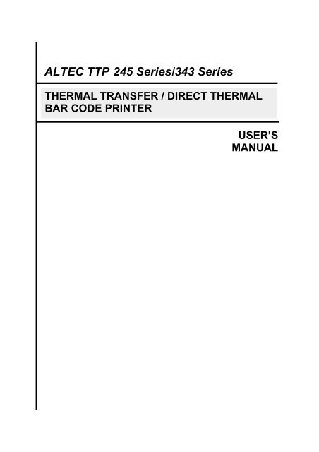 ALTEC TTP-245 Series/343 Series - Impuls