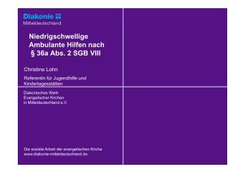 Niedrigschwellige Ambulante Hilfen nach § 36a Abs. 2 SGB VIII