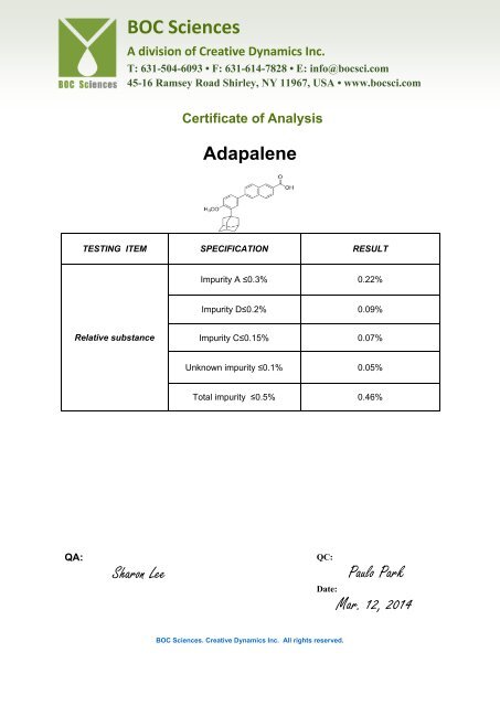 BOC Sciences GMP Products-Adapalene